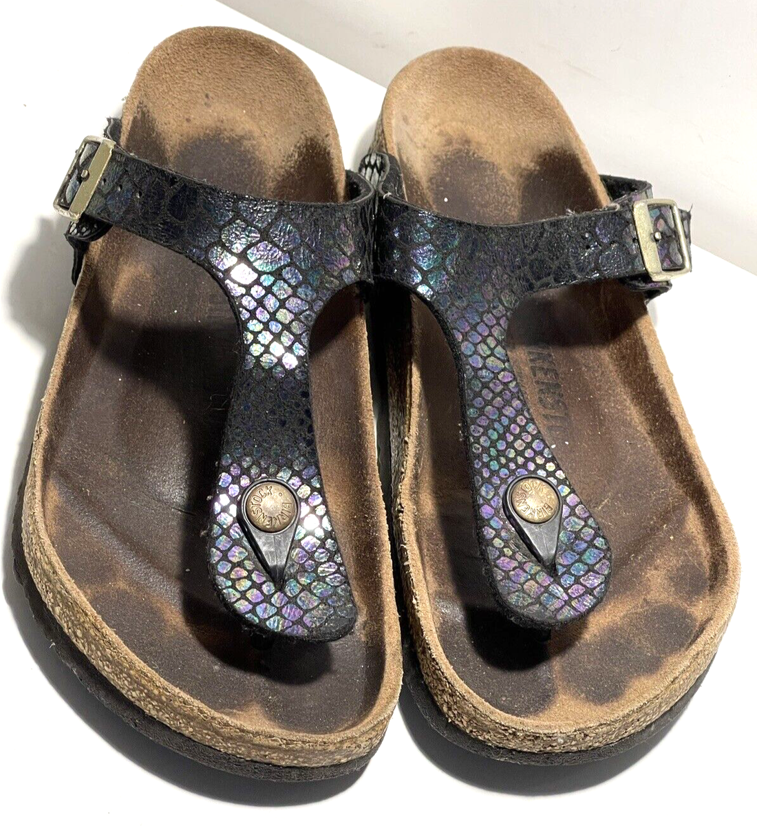 Birkenstock Gizeh Shiny Snake Birkenstock 1003464 Flip Flops