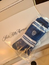 $150 New ALEXANDER MCQUEEN Stripe Socks Large Blue Authentic Limited Edition