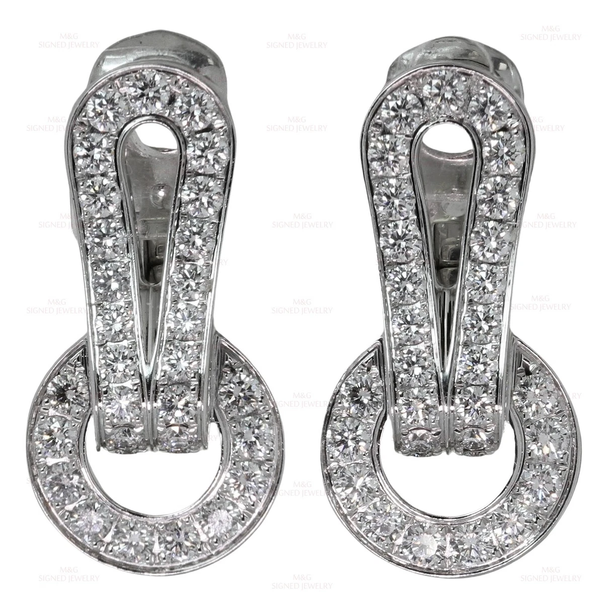 Cartier white on sale gold earrings