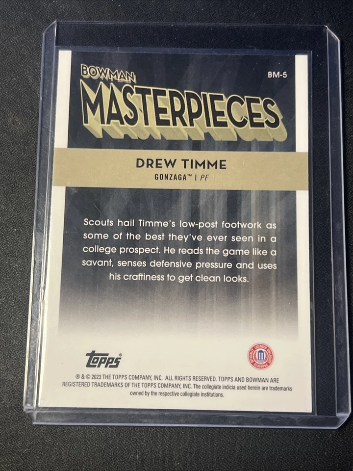2022-23 Bowman's Best University Masterpieces Speckle Ref #BM5 Drew Timme - Image 2 of 2