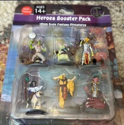 Fantasy Prepainted Starter Miniatures Set Hero Figures Set 1-2 inch
