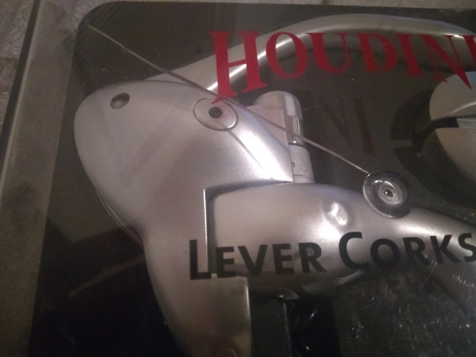 2 Houdini Lever Corkscrews Wine Bottle Opener, Spare Spiral, Foil Cutter - Image 2 of 3