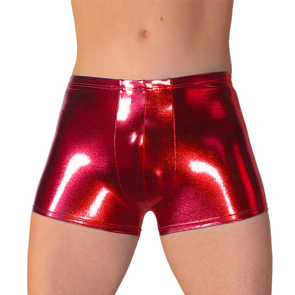 MEN'S RED METALLIC POUCH SHORTS NYLON SPANDEX USA MADE NWT MEDIUM eBay