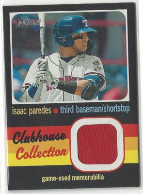 2020 Topps Heritage Minor League Isaac Paredes Clubhouse Collection Jersey Relic
