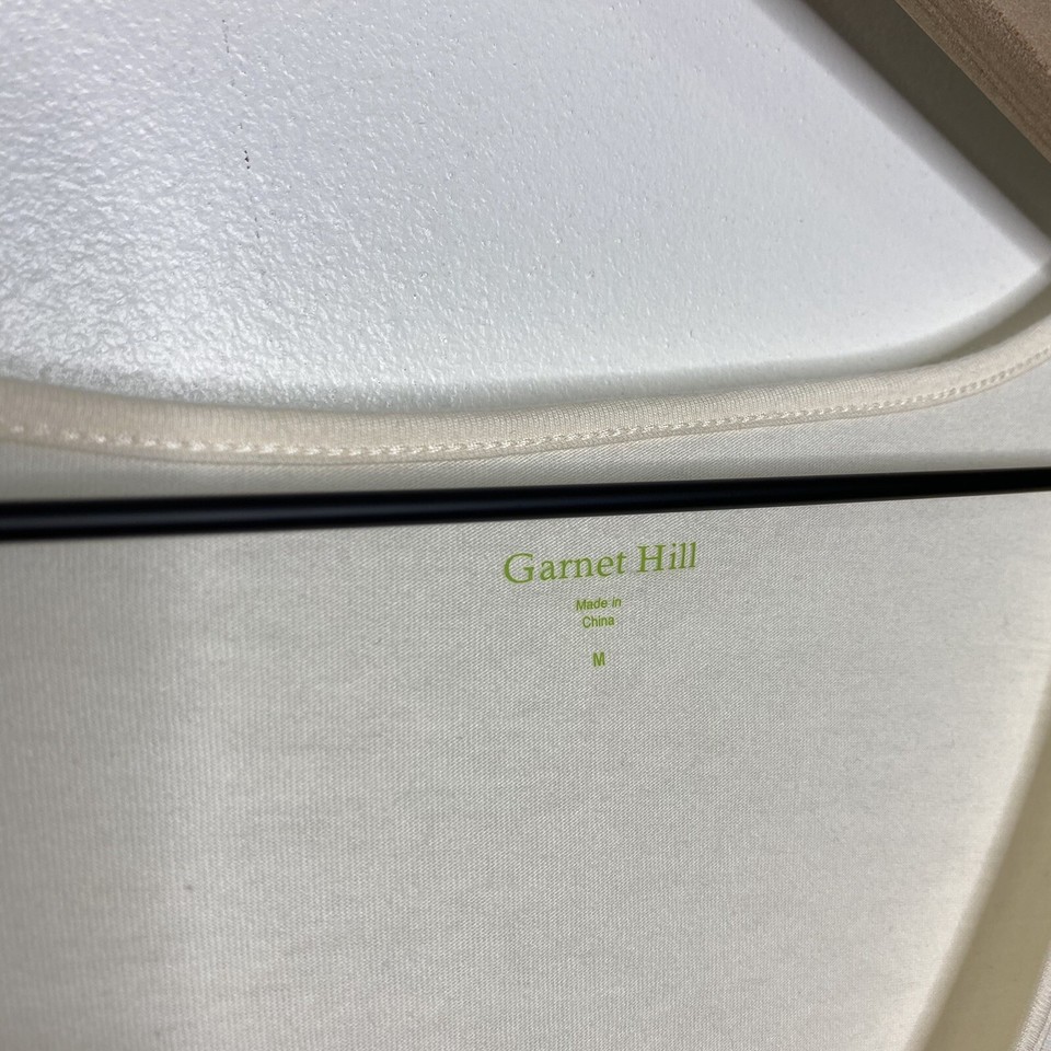 Hill Women’s Size Medium Valencia Ivory 3/4 Sleeve Knit Top