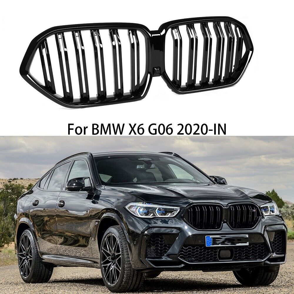 Abs For Bmw X6 G06 M-Performance Gloss Black Front Hood Grille 2020 2021  2022 | Ebay