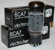 Factory Platinum Matched Pair Electro Harmonix Fat Bottle 6CA7 / EL34 Tubes, NEW