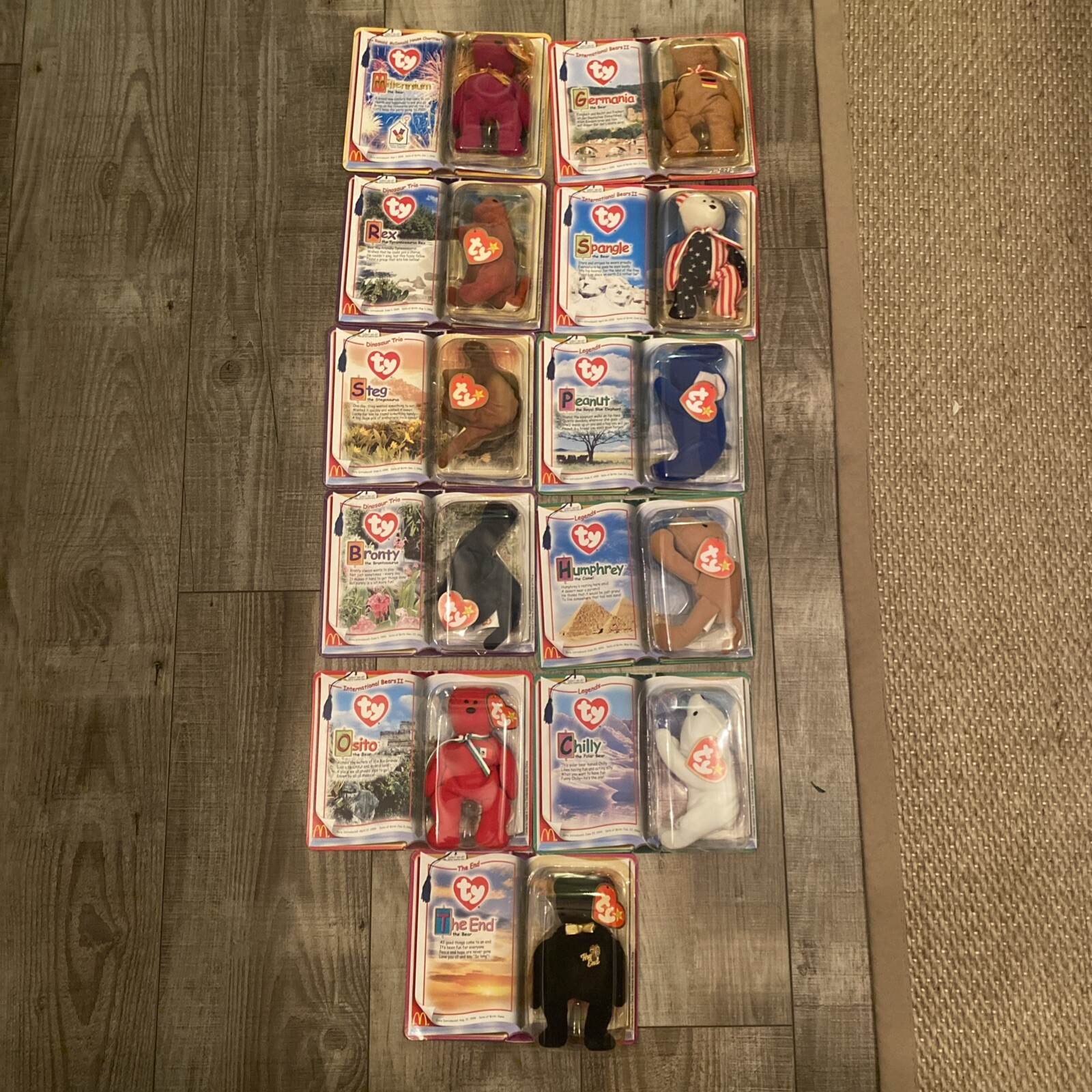 Beanie Babies TY Teenie McDonalds Complete Set 11 Happy Meal 2000 SEALED-image