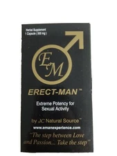Erect-Man Extreme Potency Male Enhancement Pill! Last up to 3 Days! -10 Pills!