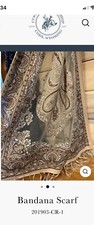 Custom Cowboy Shop Paisley Bandana Western Show Scarf Fringe Equestrian