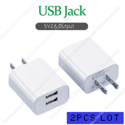 Dual Port USB Power Adapter Cube Fast Wall Charger Block For iPhone iPad Android