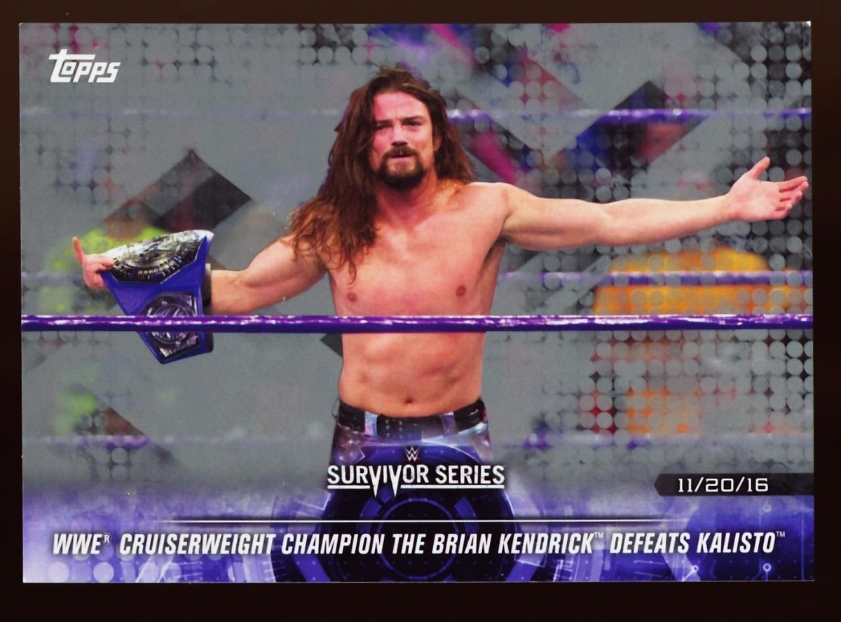 2018 Topps Wrestle Mania WWE Cruiserweight Champion The Brian
