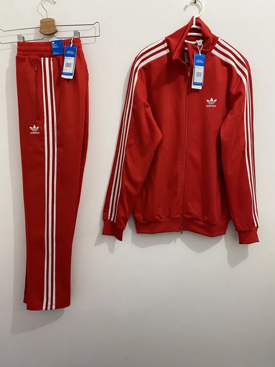 Adidas Originals Beckenbauer Tracksuit Red White Size M