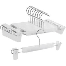 10-100 Pack Adjustable Clip Clothes Pants Hanger Trousers Skirt Dress Slack Rack