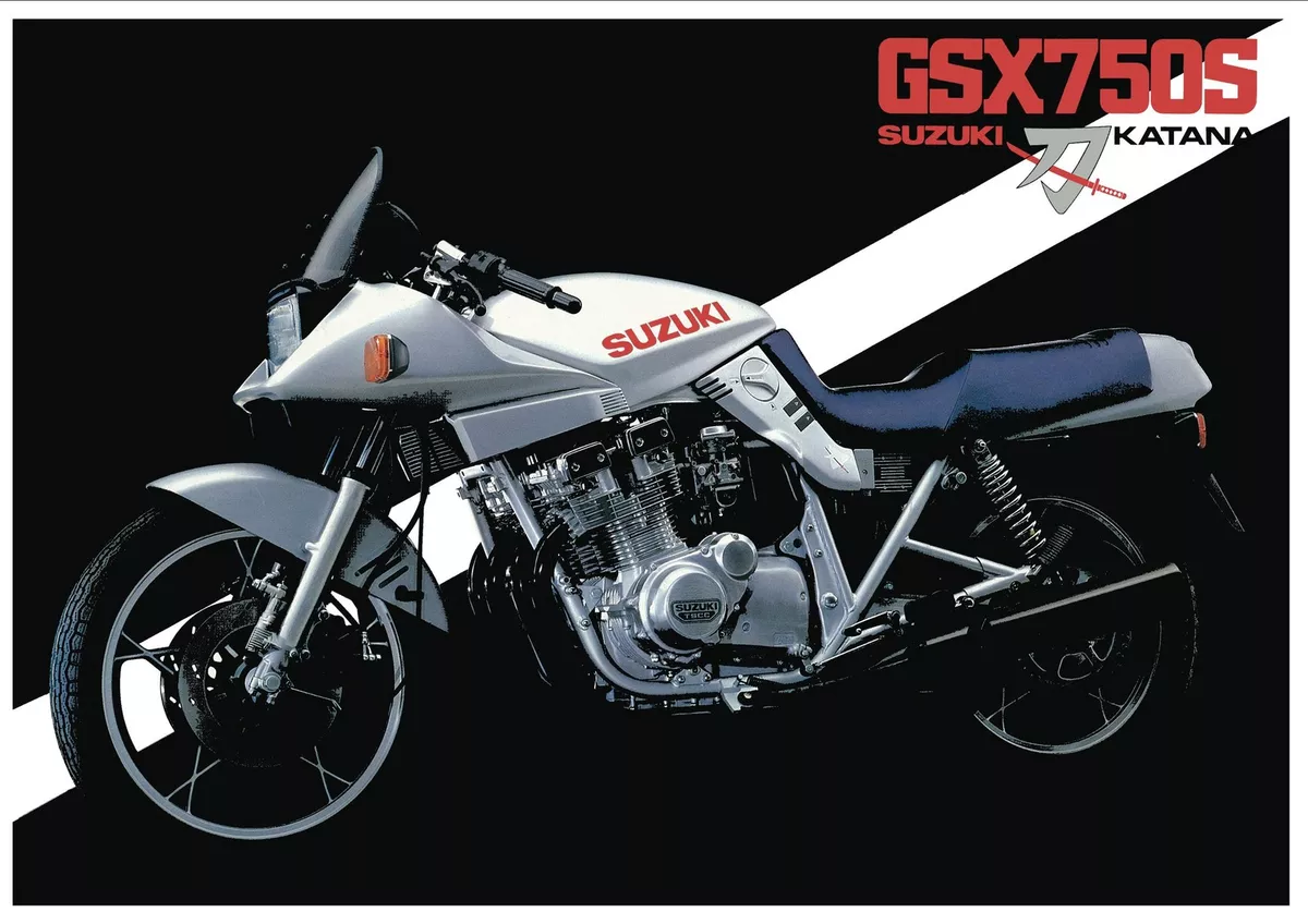 SUZUKI Poster KATANA GS750S GSX750S 1981 1982 1983 Suitable to Frame