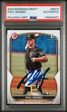 Paul Skenes Signed 2023 Bowman Draft Prospect Rookie Auto #BD14 PSA Auth