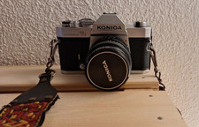Konica Autoreflex T3 Black Camera Hexanon AR 28MM F 3.5 Good Condition