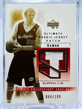 Rare 100 Rookie Patch RC 03   Chris Kaman NBA Rookie Patch Basketball Panini Cli
