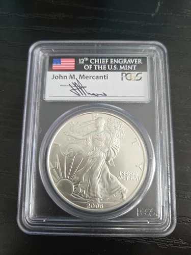 2006-W  American Silver Eagle PCGS MS70 - John Mercanti