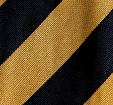 Black Gold Striped DIOR Silk Tie Italy