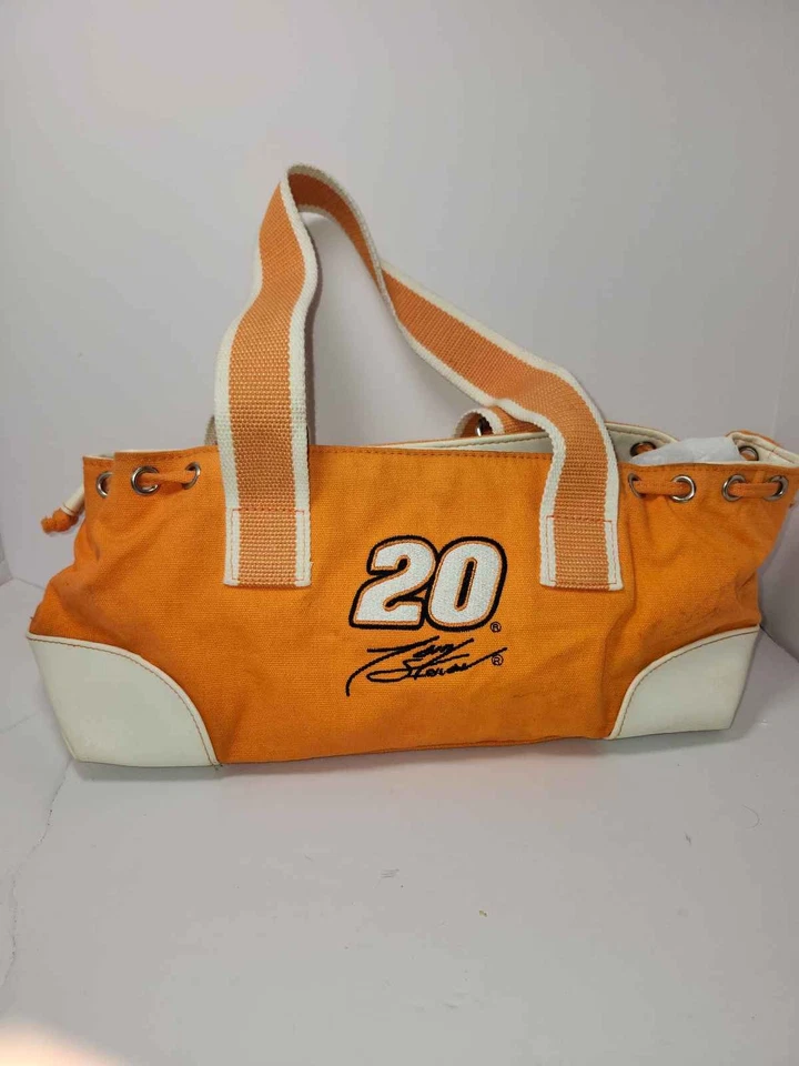 Cartera de viaje vintage NASCAR Tony Stewart #20 naranja bolso carreras Foto 2 de 4