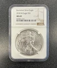 2018 W Burnished American Silver Eagle $1 Dollar Coin NGC MS69