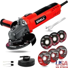 4.5 Inch Angle Grinder 7.5 Amp Corded Electric Tool Cutting Discs Flap Wheels US