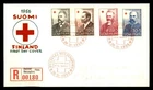 Mayfairstamps Finland FDC 1956 Red Cross Men Combo Reg Helsinki First Day Cover