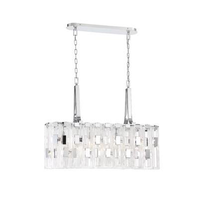 Chrome Seven Light Chandelier from the Viviana Collection