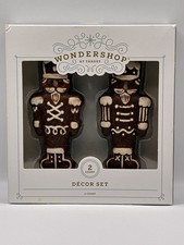 Nutcracker Gingerbread Men Porcelain Figurine Christmas D cor Set Wondershop NIB