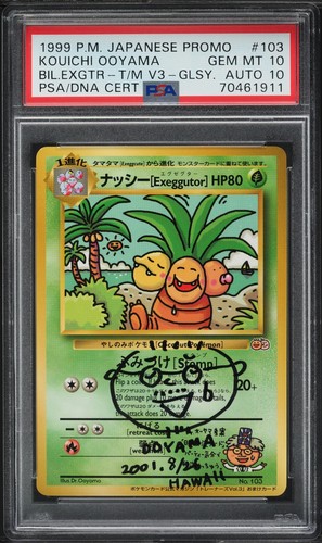 1999 Pokemon Japanese BILINGUAL EXEGGUTOR Promo PSA 10 DNA 10 Ooyama Auto TMB
