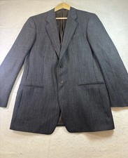 Vintage Mani by Giorgio Armani Herringbone Wool Sport Coat 42L Blazer Gray