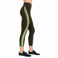 SPANX 7/8 Leggings Every Wear Contour Stripe Green Performance Wear Size S