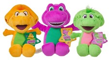 Fisher-Price Barney's World 8in. Plush Set of Three Barney Bill Baby Bop NWT