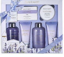 Body  Earth Spa Gift Sets For Women. Lavender Relaxing Bath And Body Set, Bea