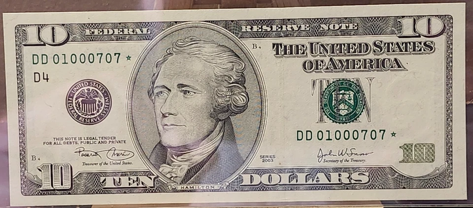 2003 $10 Federal Reserve Star Note PCGS 67 Superb Gem New PPQ Fr #2037-D* - Image 2 of 4