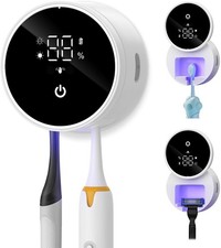 Toothbrush Cleaner Holder Wall Mount UV-C Light Drying Smart Screen