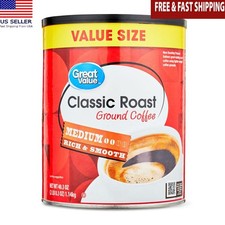 Medium Roast Ground Coffee 40.3oz Airtight Canister Kosher Certified Pre-Ground 10.58 per pound