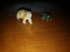 Carved stone bears agate and green jasper 