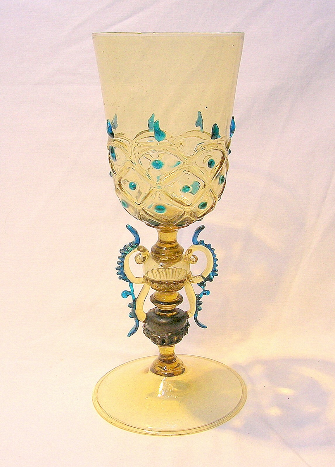 17/18TH C. LARGE GLASS CHALICE/GOBLET 12" TALL VERY NICEOLD REPAIRS eBay