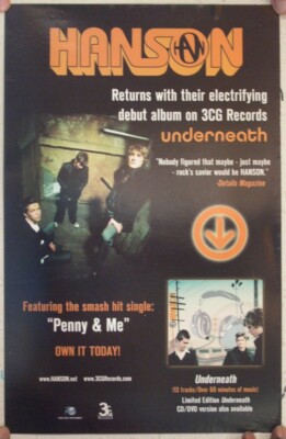 Hanson Poster Promo Underneath Mint 11x17