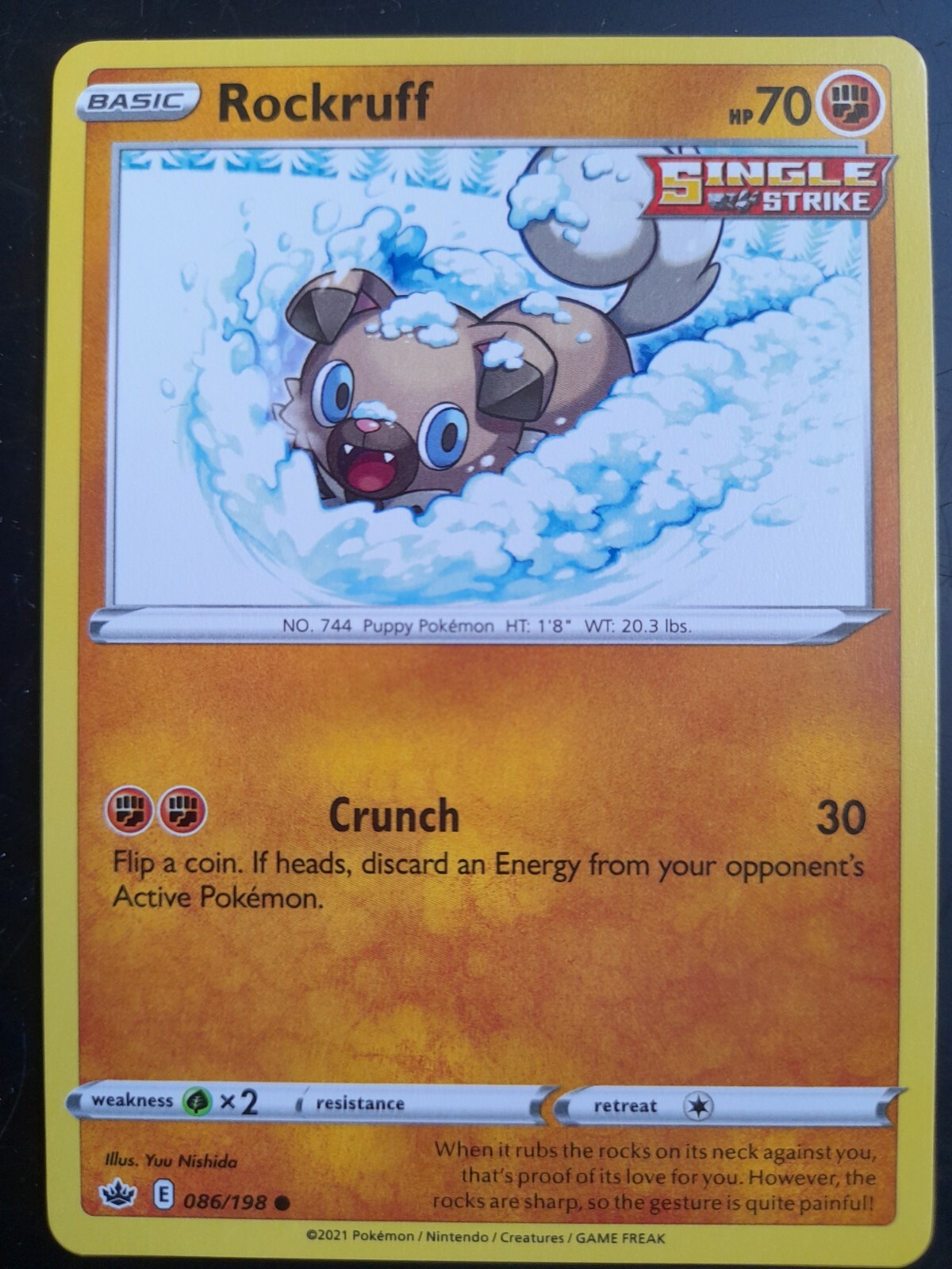 Rockruff 86/198 Chilling Reign MINT Condition