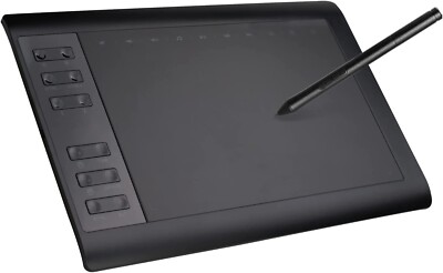 10moons G10 10*6 Inches Pen Tablet with 12 Express Keys and 10