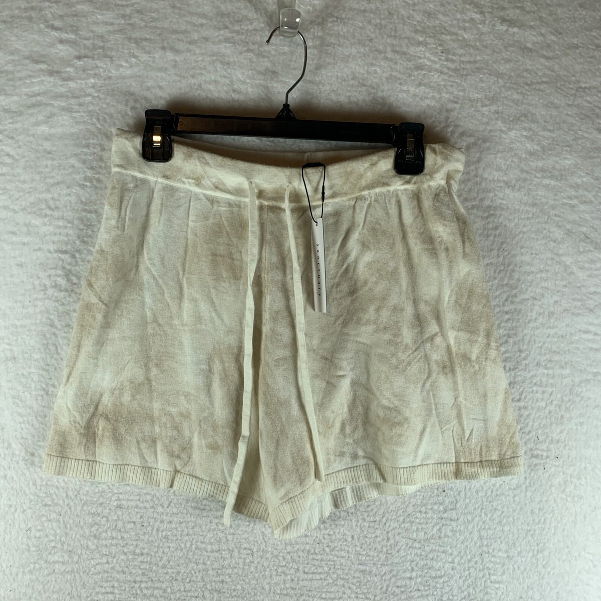 Sanctuary Lounge Shorts Women's Medium Ivory Cotton Tie-Dye