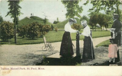 1912 Indian Mound Park St Paul Minnesota Postcard 8175