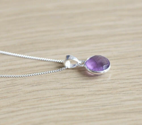 Amethyst Sterling Silver Fine Jewellery Pendant