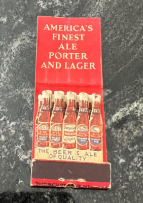 KING PHILIP ALE INDIAN FEATURE BEER MATCHES MATCHBOOK ENTERPRISE FALLS RIVER MA
