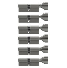6x Cilindro con Pomolo 90 MM 45/45 + 30 Chiave Uguali Zylinder Serratura Porta