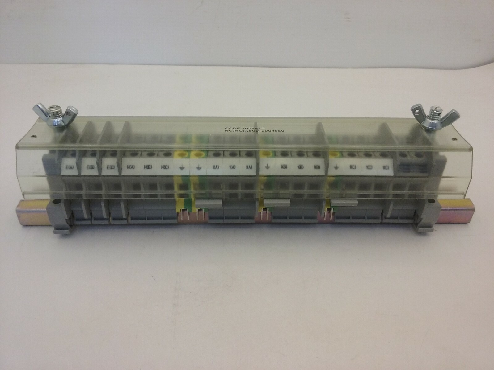 PHOENIX CONTACT UK10N TERMINAL BLOCKS PLUS W/DIN RAIL AND COVER (LOT OF 37) NNB