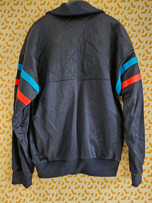 Veste à Capuche Adidas Originals Vintage - Taille M Bleu Marine Rouge - Style Deadstock